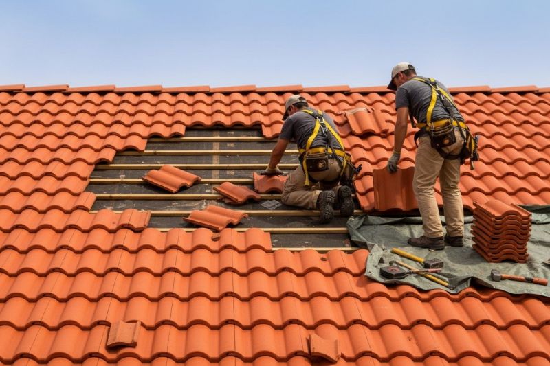 Clay Roof Leak Repair detail