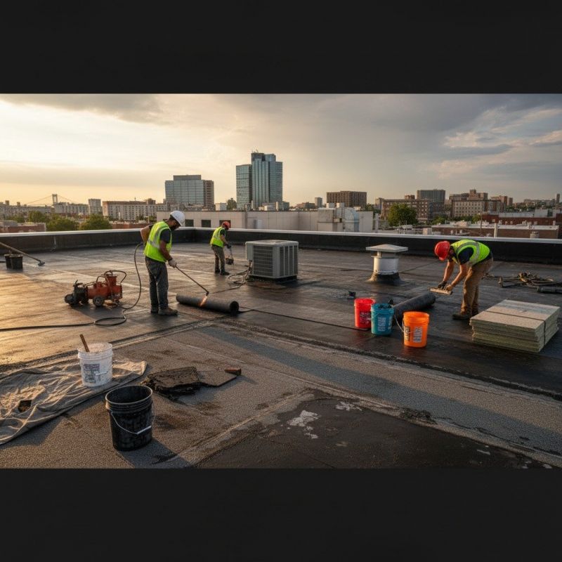 Gravel Roof Repair detail