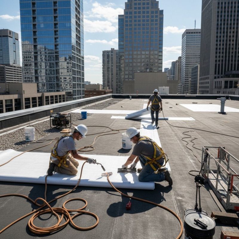 Single Ply Roof Repair detail
