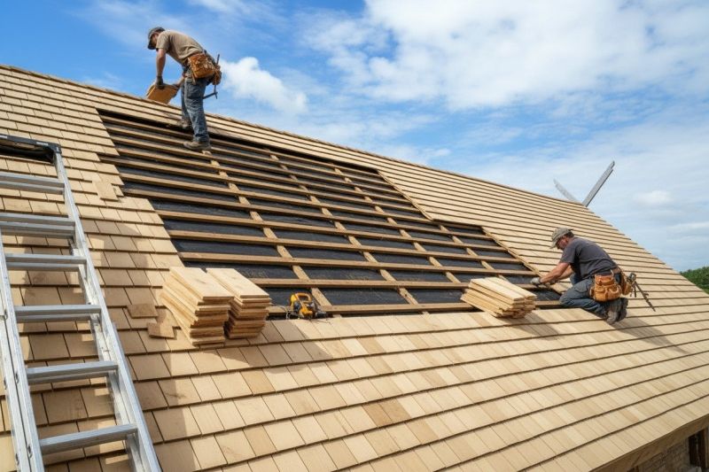 Wood Shake Roof Repair detail