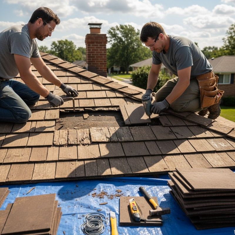 Wood Shake Roof Repair detail